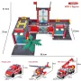 Fire Station Building Blocks Toy Set – Colorful Bag with Minifigures