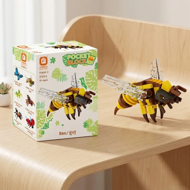 Pocket Block Insect TINY – Bee Building Block Toy Set | 51 Pcs