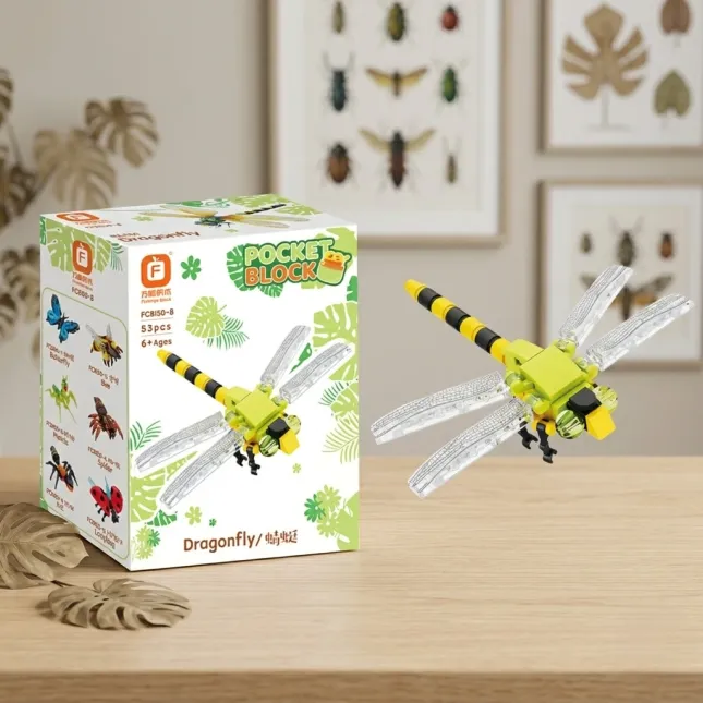 Pocket Block Insect TINY – Dragonfly Building Block Toy Set | 53 Pcs