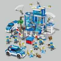 Police Head Office Building Blocks Toy Set – Color Bag with Minifigures