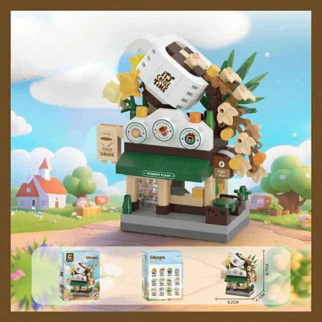 Coffee Shop Mini Building Block Set