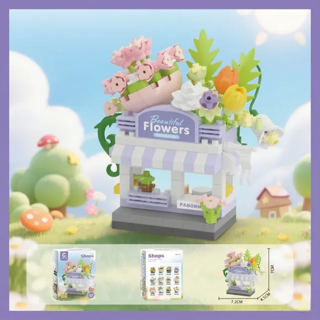 Flower Shop Mini Building Block Set