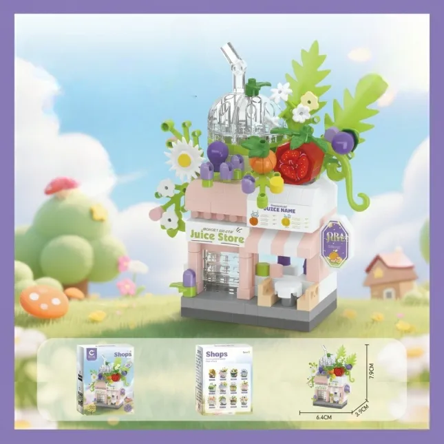 Juice Store Mini Building Block Set