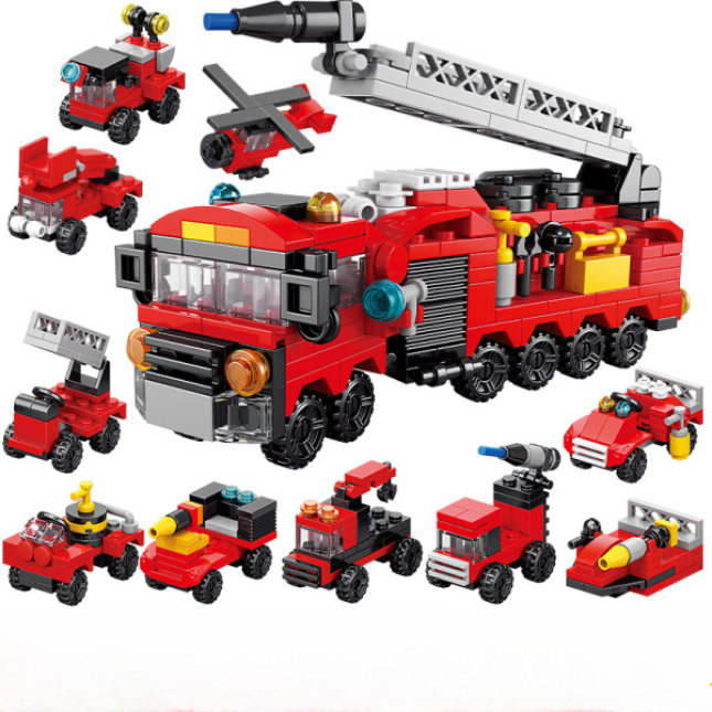 Special Firetruck — 10-in-1 Building Blocks Box