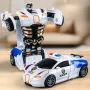 Bugatti One-Button Transforming Robot Car Toy