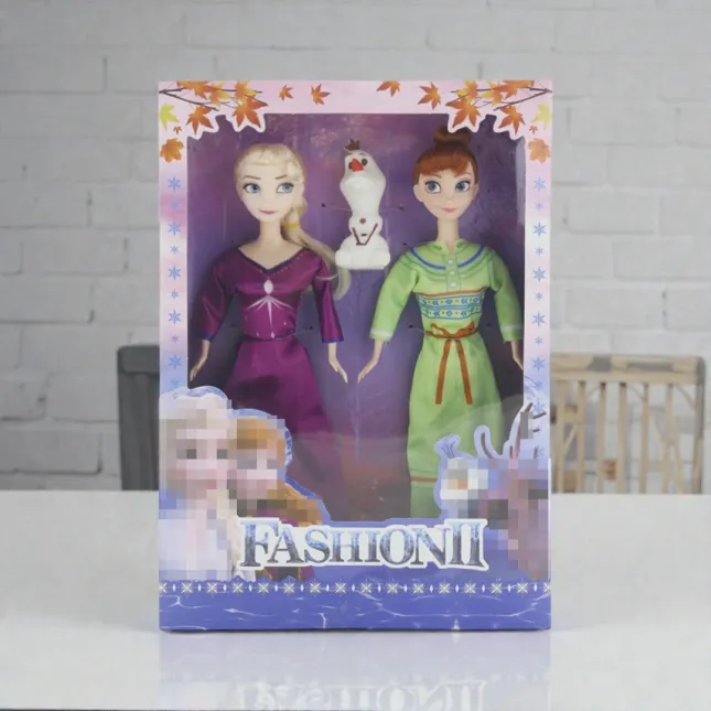 Frozen 2 Fashion II Adventure Doll Set with Olaf - Magenta & Green Outfits