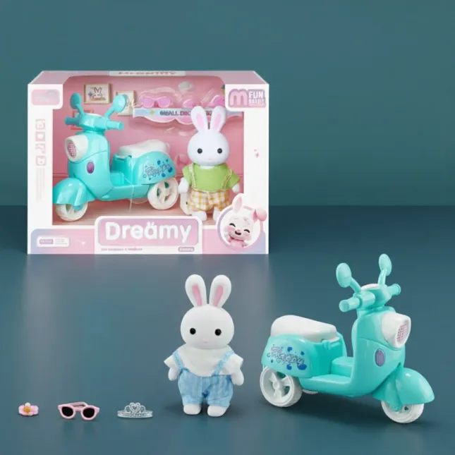 Little Rabbit Play Toy - Motorcycle