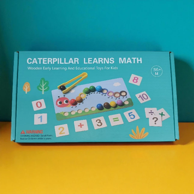 Wooden Caterpillar Math Learning Toy
