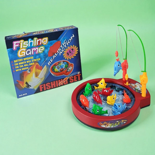 Electric Fishing Game Set for Kids – Rotating Fish Board